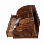 Price and Buy Wooden Office Desk Organizer with Built-in Clock - Image 4