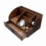 Price and Buy Wooden Office Desk Organizer with Built-in Clock - Image 6
