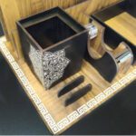 Price and Buy Wooden Office Desk Organizer with Geometric Design - Image 6
