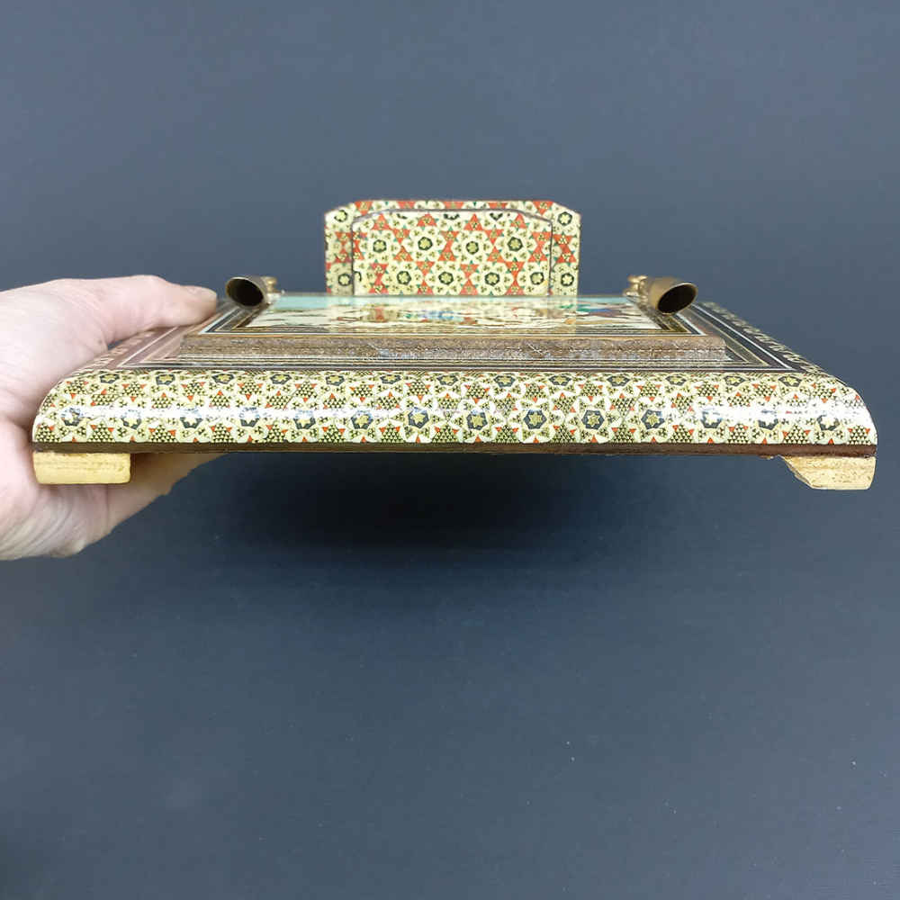 Price and Buy Wooden Pen Stand – Khatamkari Style, Asatiri Design - Image 3