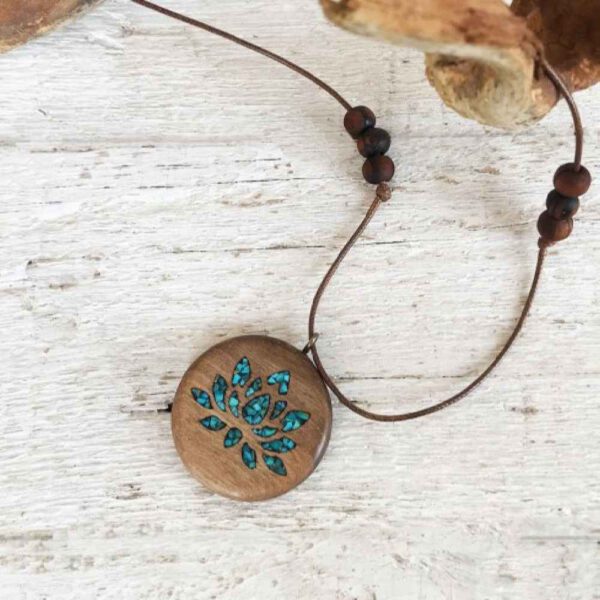 Price and Buy Wooden Pendant Necklace with Turquoise Artistic Style Nastaran_68fd26093c52e.jpeg Price and Buy Wooden Pendant Necklace with Turquoise Artistic Style Nastaran