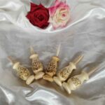 Price and Buy Wooden Persian Kohl Holder Set of 5 with Flower Design