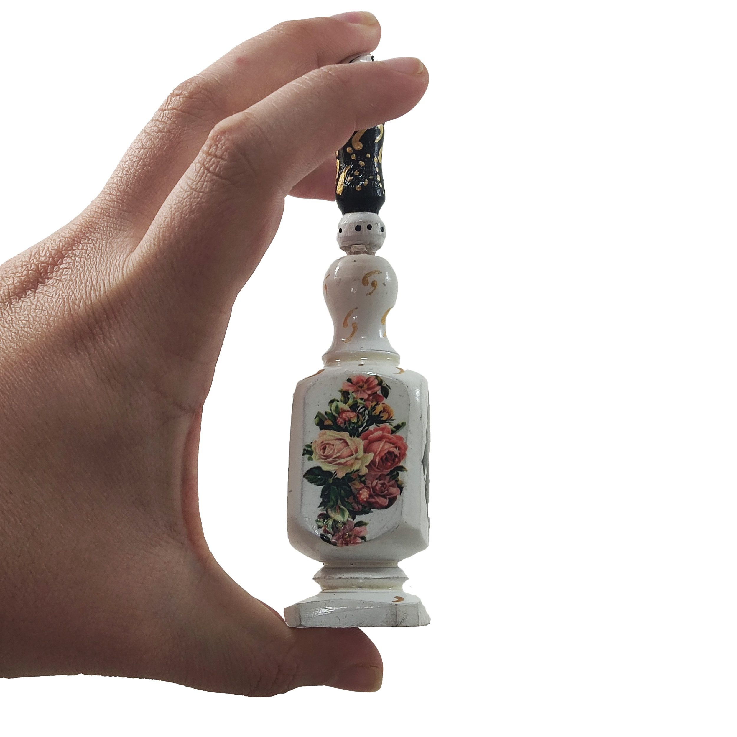 Price and Buy Wooden Persian Surma Dani Container for Keeping Kohl Floral Design (x2) - Image 5