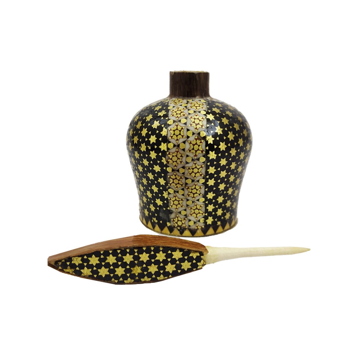 Price and Buy Wooden Persian Surma Dani Container for Keeping Kohl Khatamkari Design - Image 3