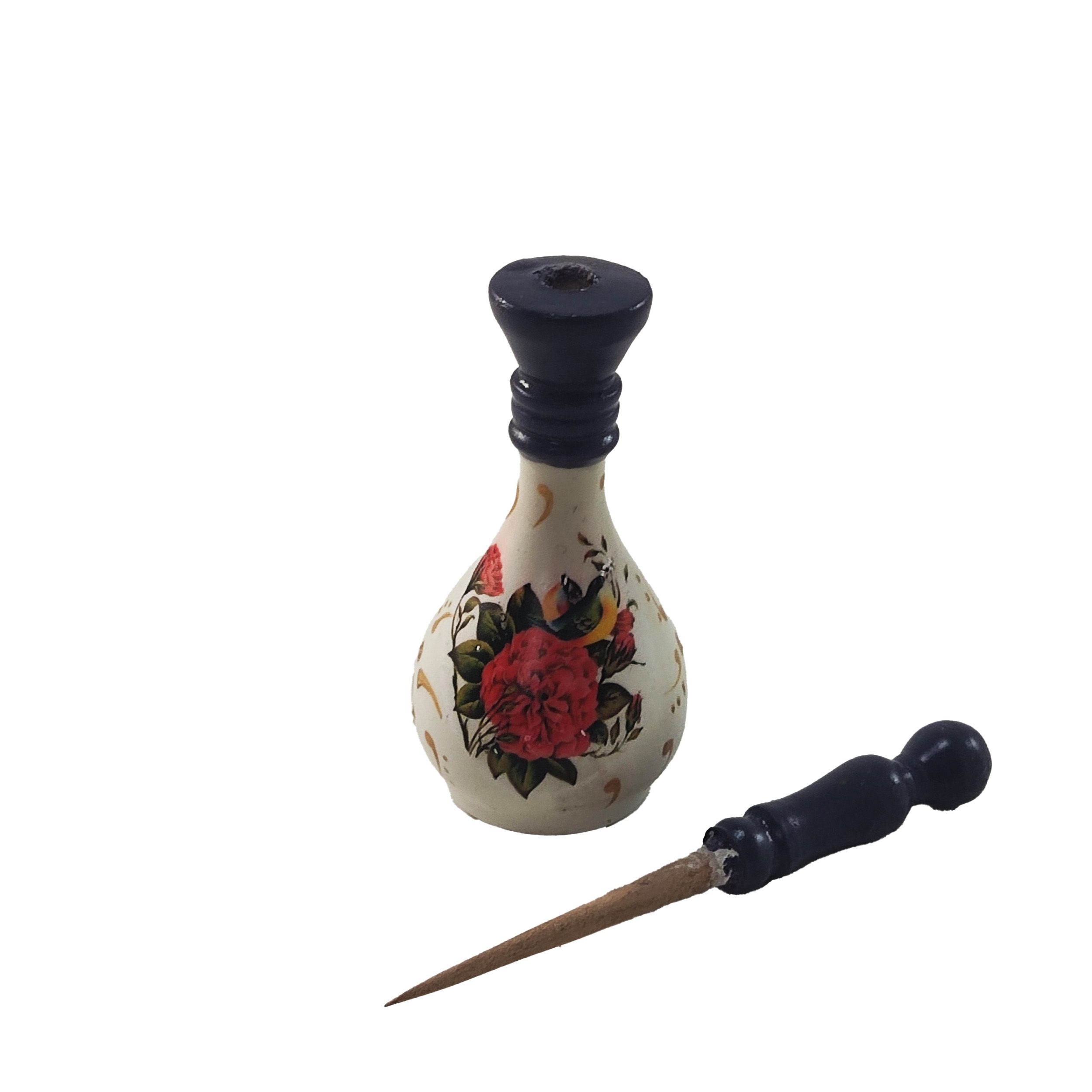 Price and Buy Wooden Persian Surma Dani Handmade for Keeping Kohl (x2) - Image 3