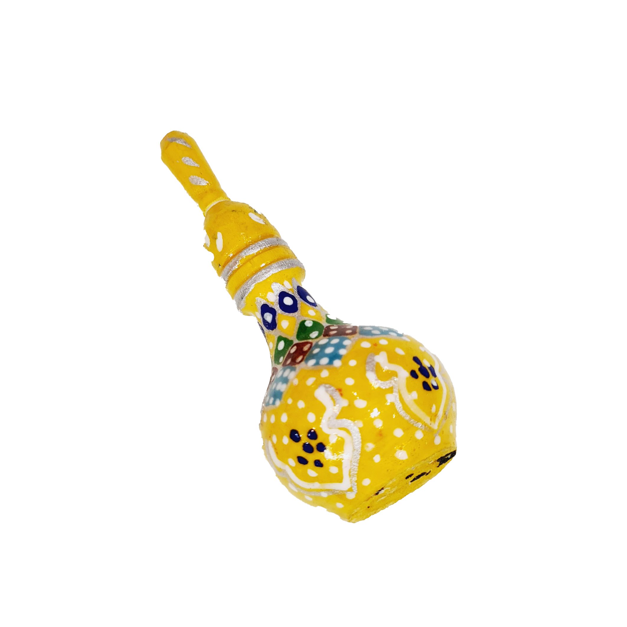 Price and Buy Wooden Persian Surma Dani Kohl Bottle with Persian Khatamkari Yellow (x2) - Image 3