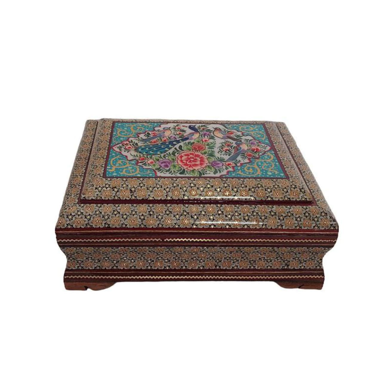 Price and Buy Wooden Quran Storage Box Handmade Khatamkari – Elegant Islamic Decor