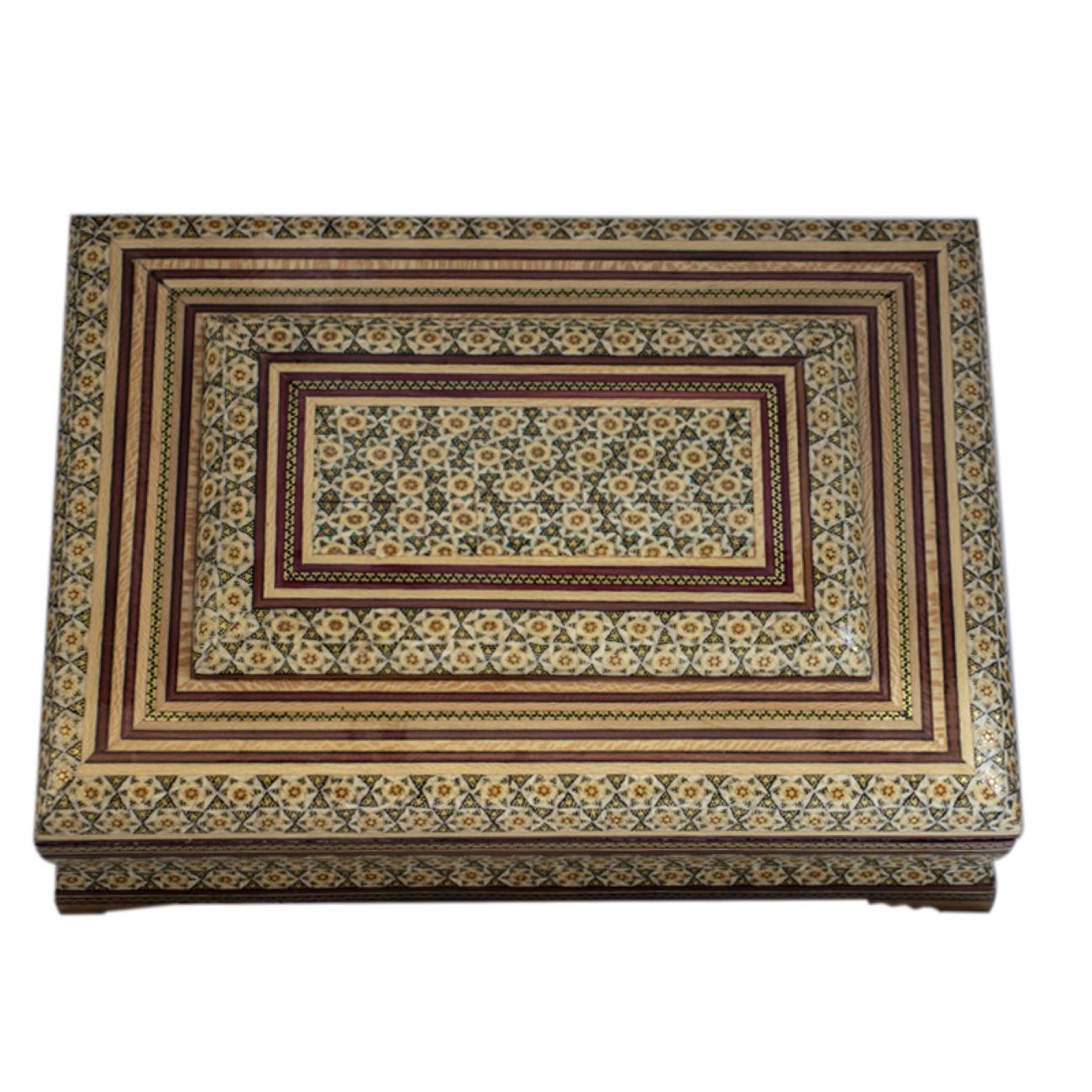 Price and Buy Wooden Quran Storage Box Khatamkari Handcrafted Elegant & Functional