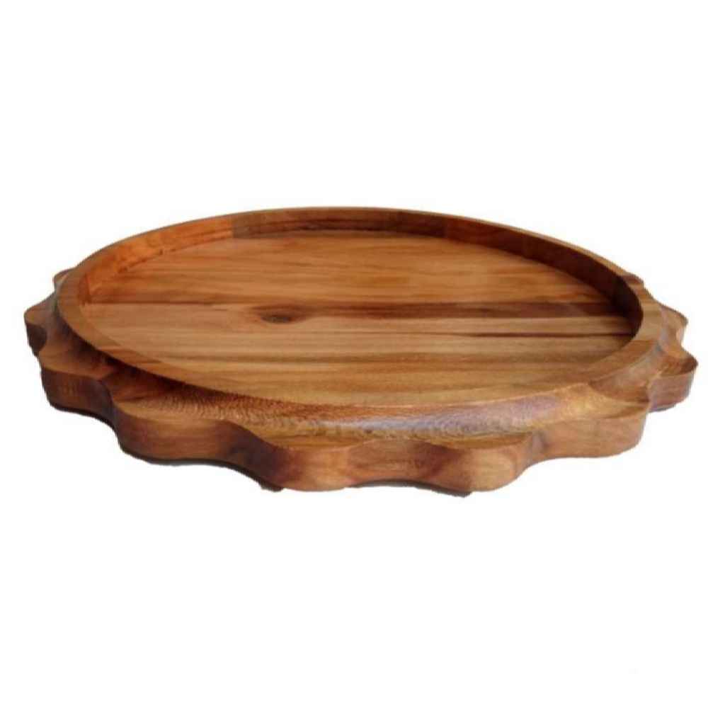 Price and Buy Wooden Serving Tray with Bordered Design – Great for Tea or Snacks - Image 3