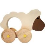 Price and Buy Wooden Sheep Push pull Toy – Handmade Rolling Animal Toy for Toddlers - Image 3