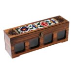 Price and Buy Wooden Spice Rack with 12 Jars – Persian Inspired Tanin