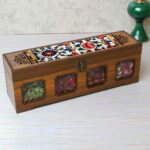 Price and Buy Wooden Spice Rack with 12 Jars – Persian Inspired Tanin - Image 3