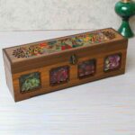 Price and Buy Wooden Spice Rack with 4 Jars – Persian Inspired Dance - Image 3