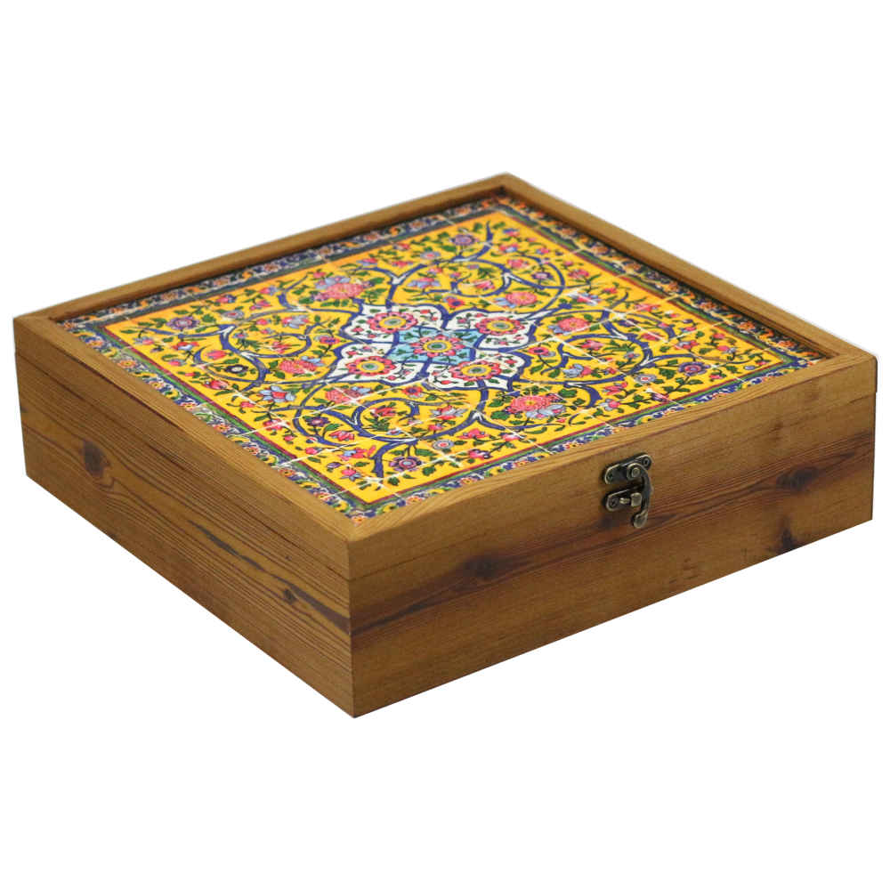 Price and Buy Wooden Tea box Organizer with chests and Persian Pattern Nava