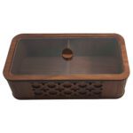 Price and Buy Wooden Tea Storage Box with Geometric Home Décor Theme