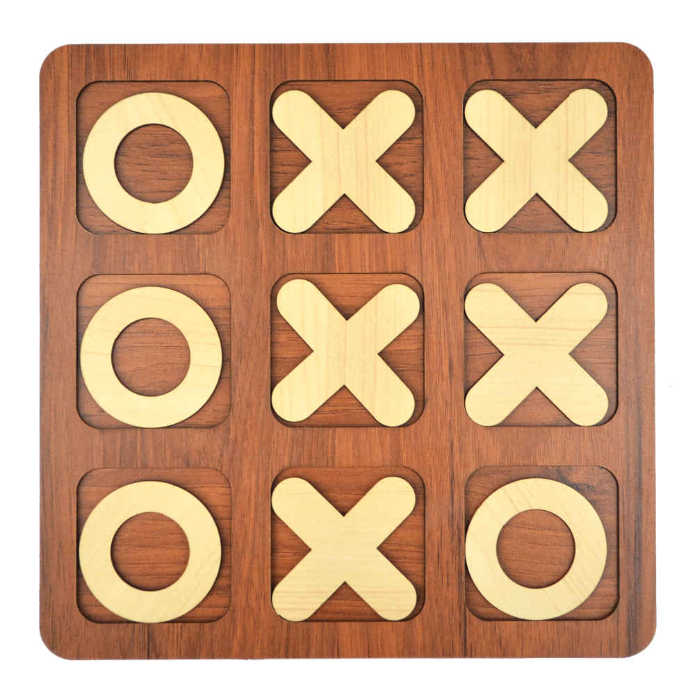 Price and Buy Wooden Tic Tac Toe Board Game – Classic Strategy with Elegant Design