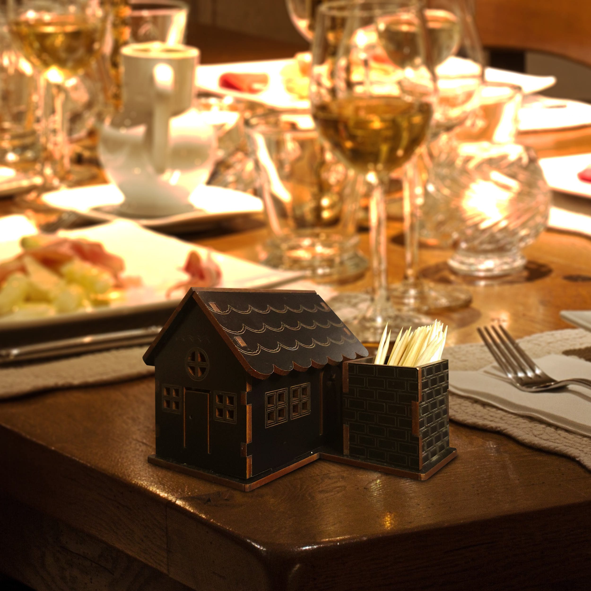 Price and Buy Wooden Toothpick Holder with Cottage Design for Your Table - Image 4