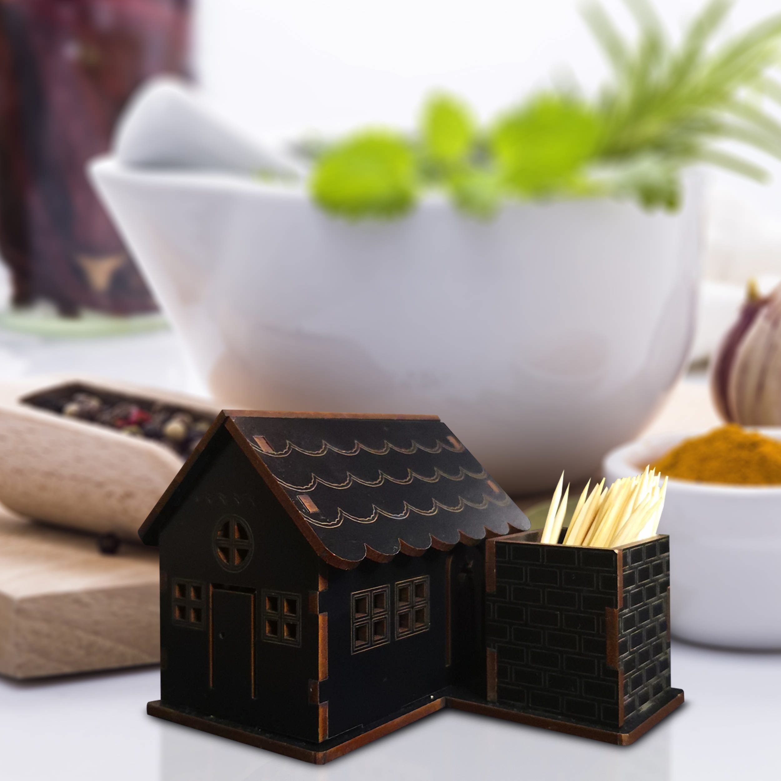Price and Buy Wooden Toothpick Holder with Cottage Design for Your Table - Image 6