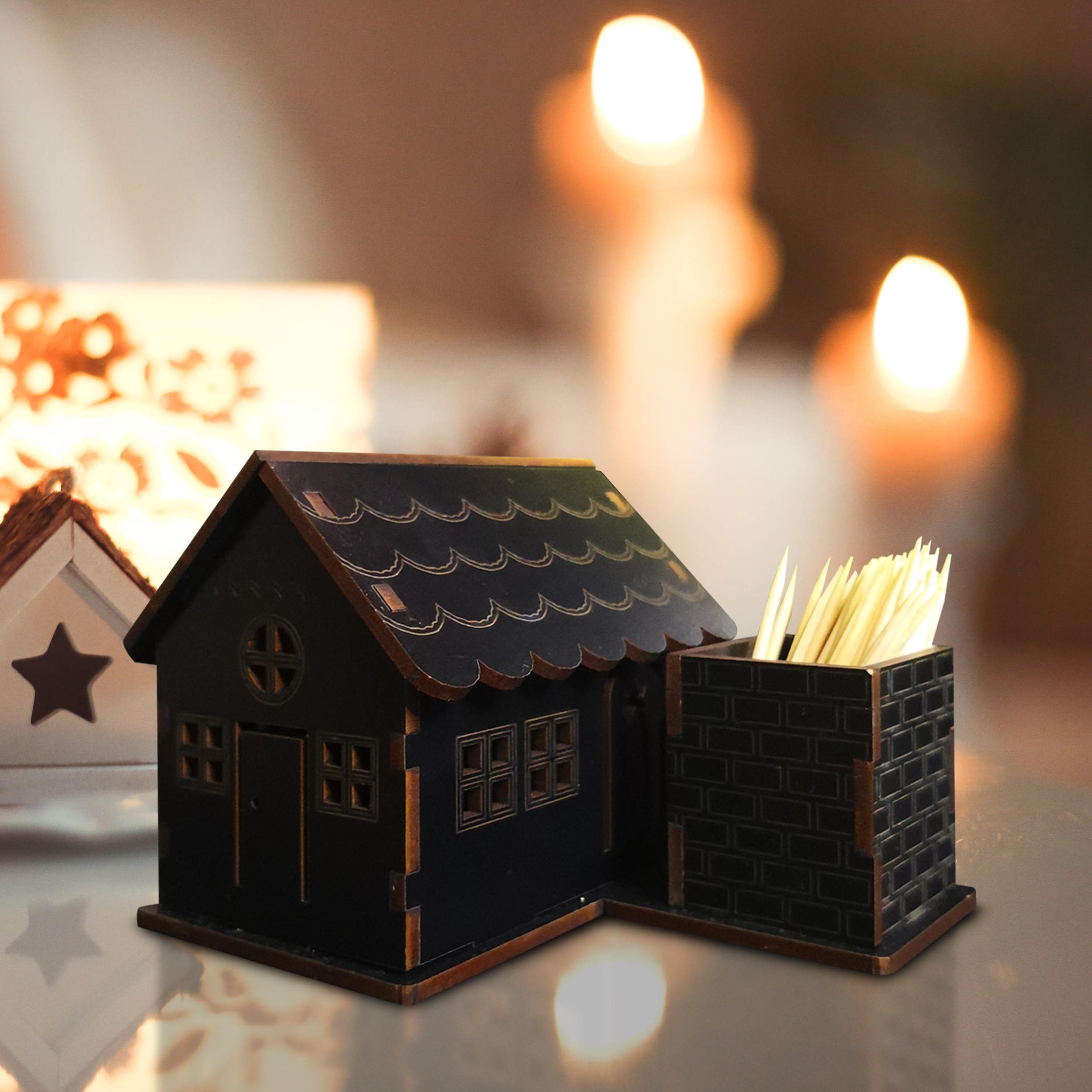 Price and Buy Wooden Toothpick Holder with Cottage Design for Your Table - Image 7