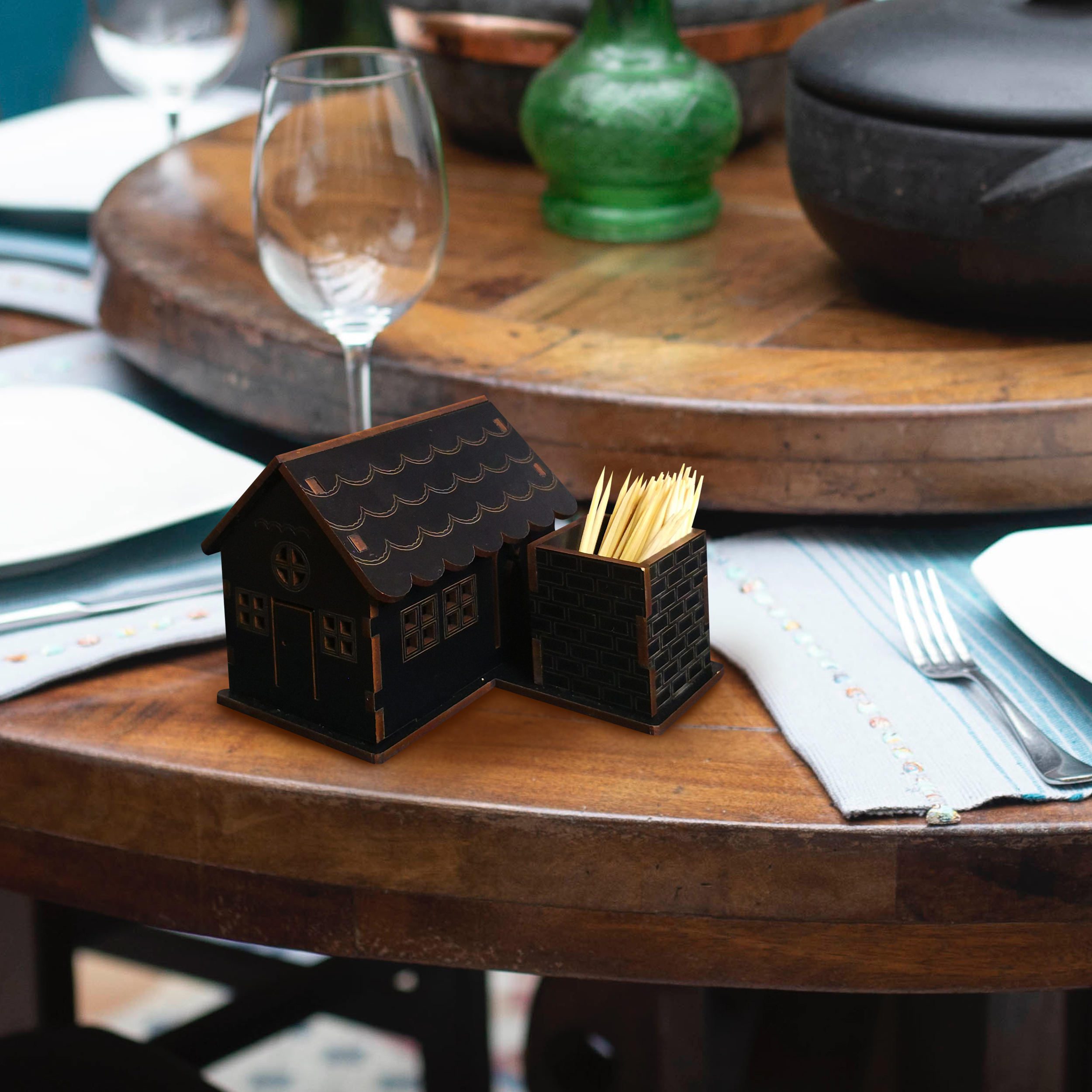 Price and Buy Wooden Toothpick Holder with Cottage Design for Your Table - Image 8
