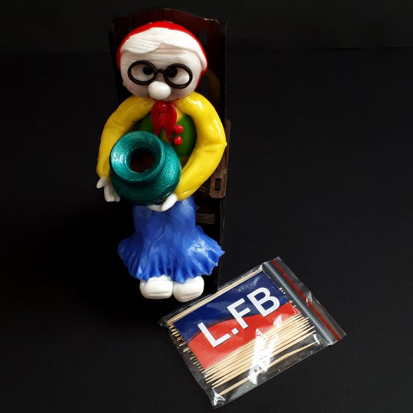 Price and Buy Wooden Toothpick Holder with Old Woman on Chair Design - Image 3