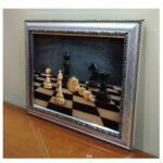 Price and Buy Wooden Wall Art – Marquetry Technique with Chess Board Design - Image 3