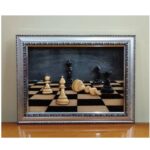 Price and Buy Wooden Wall Art – Marquetry Technique with Chess Board Design - Image 4