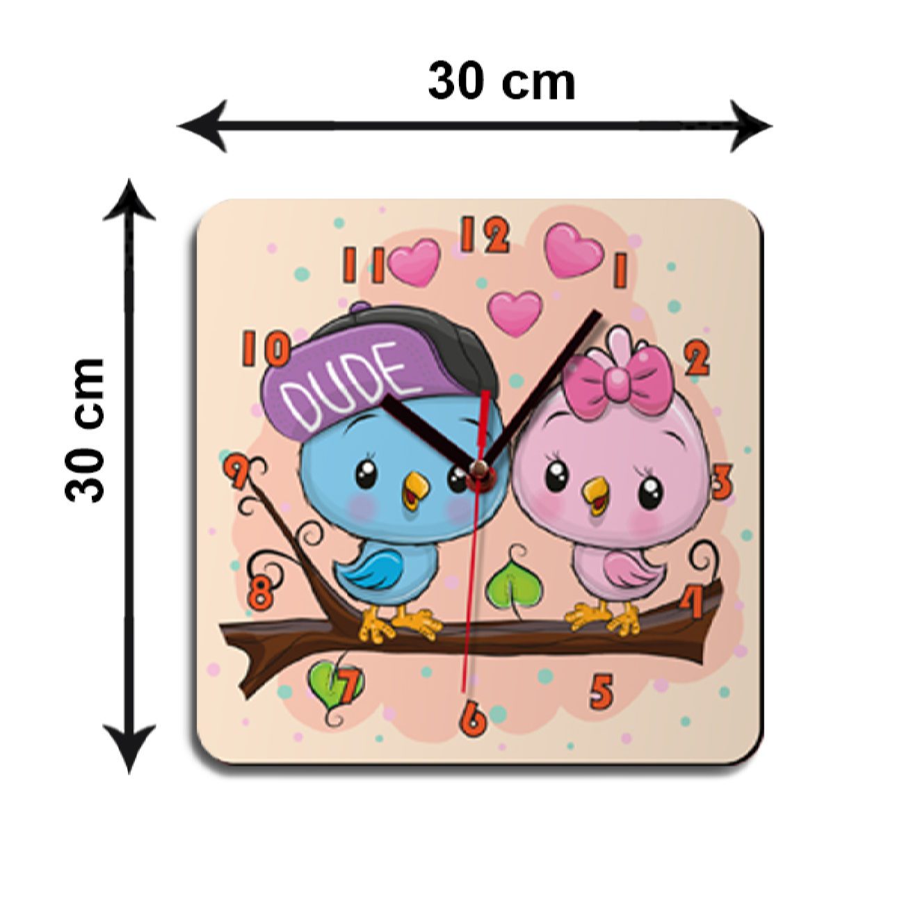 Price and Buy Wooden Wall Clock for Children’s Room Model Baby Owls - Image 4