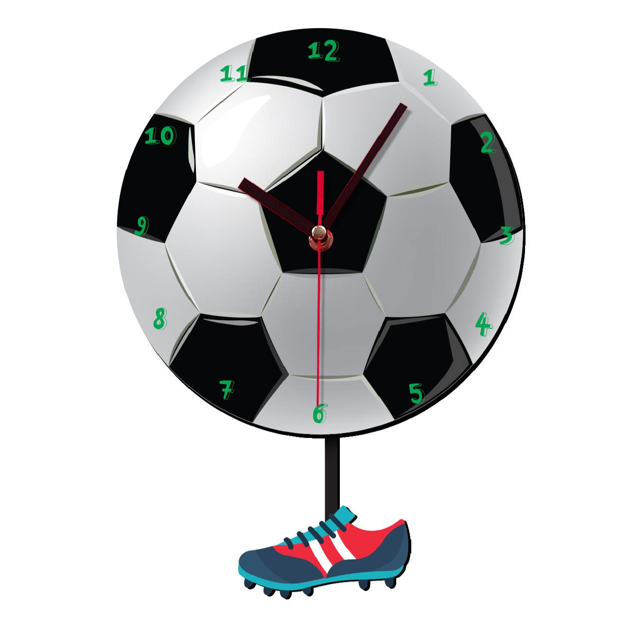 Price and Buy Wooden Wall Clock for Children’s Room Model Football
