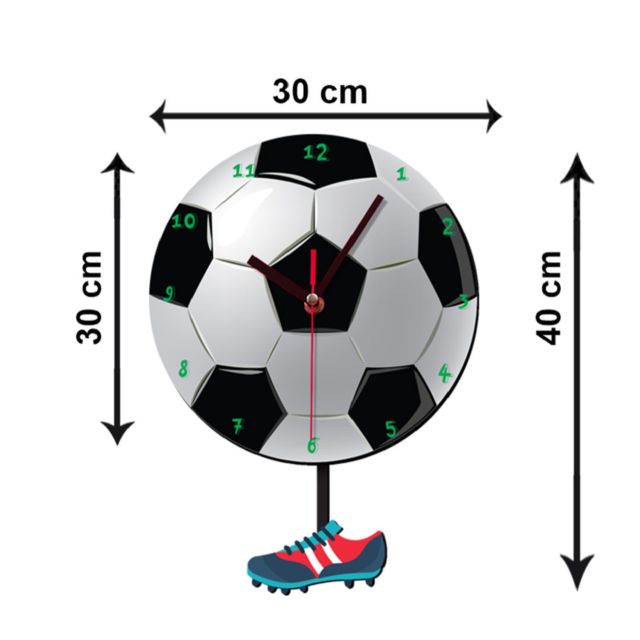 Price and Buy Wooden Wall Clock for Children’s Room Model Football - Image 4