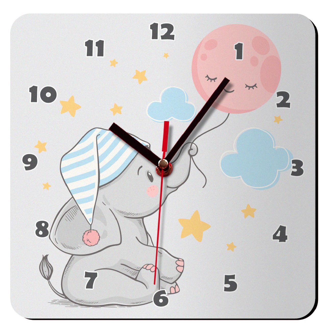 Price and Buy Wooden Wall Clock for Children’s Room Model Little Elephant