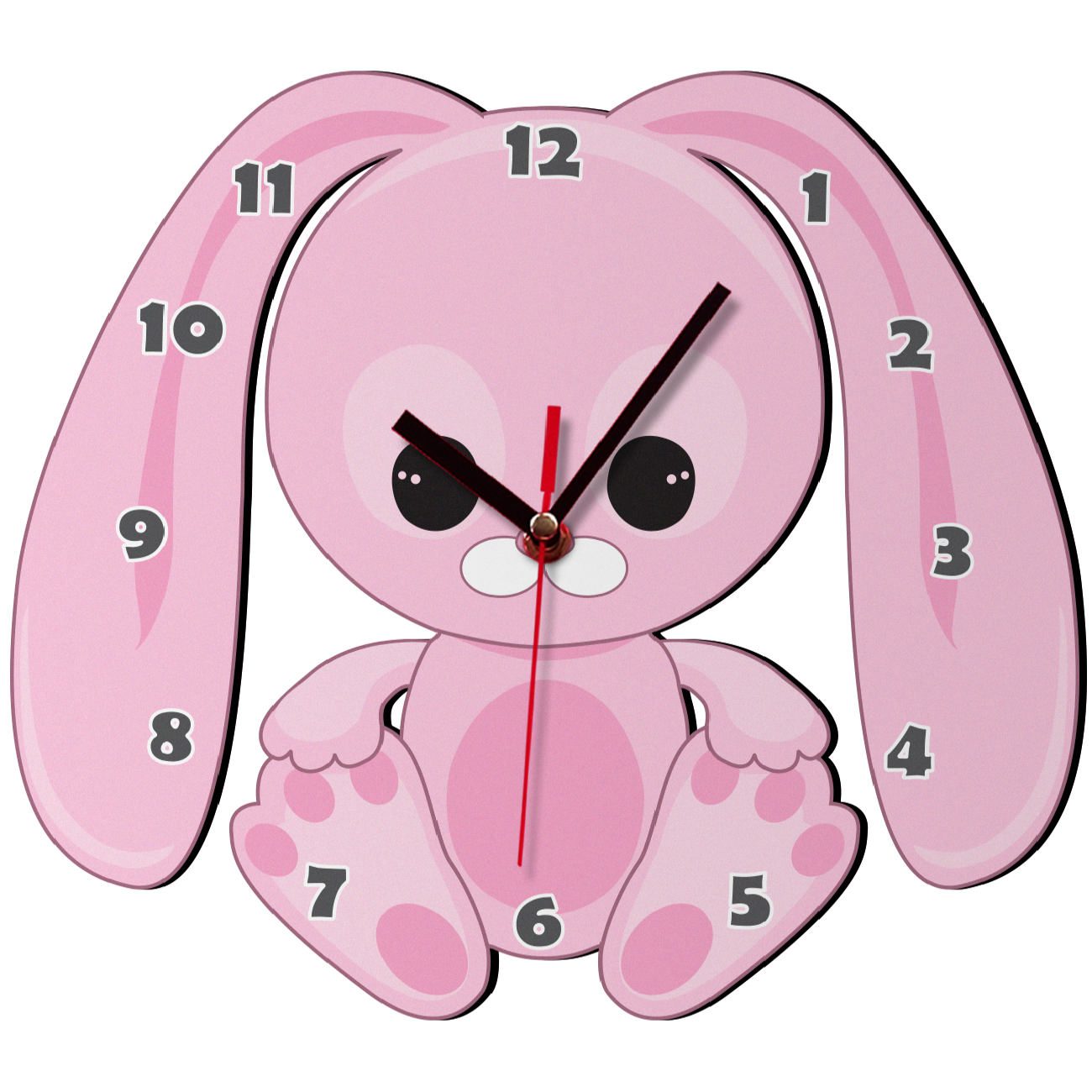 Price and Buy Wooden Wall Clock for Children’s Room Model Rabbit