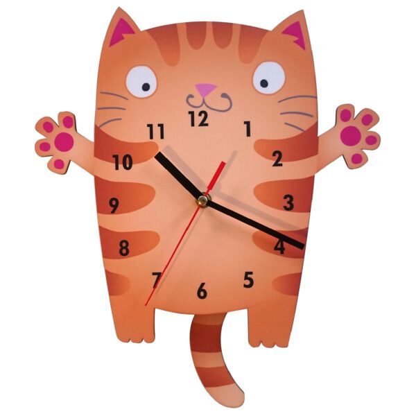 Price and Buy Wooden Wall Clock for Children’s Room with Cat Design_69001ce10877f.jpeg Price and Buy Wooden Wall Clock for Children’s Room with Cat Design