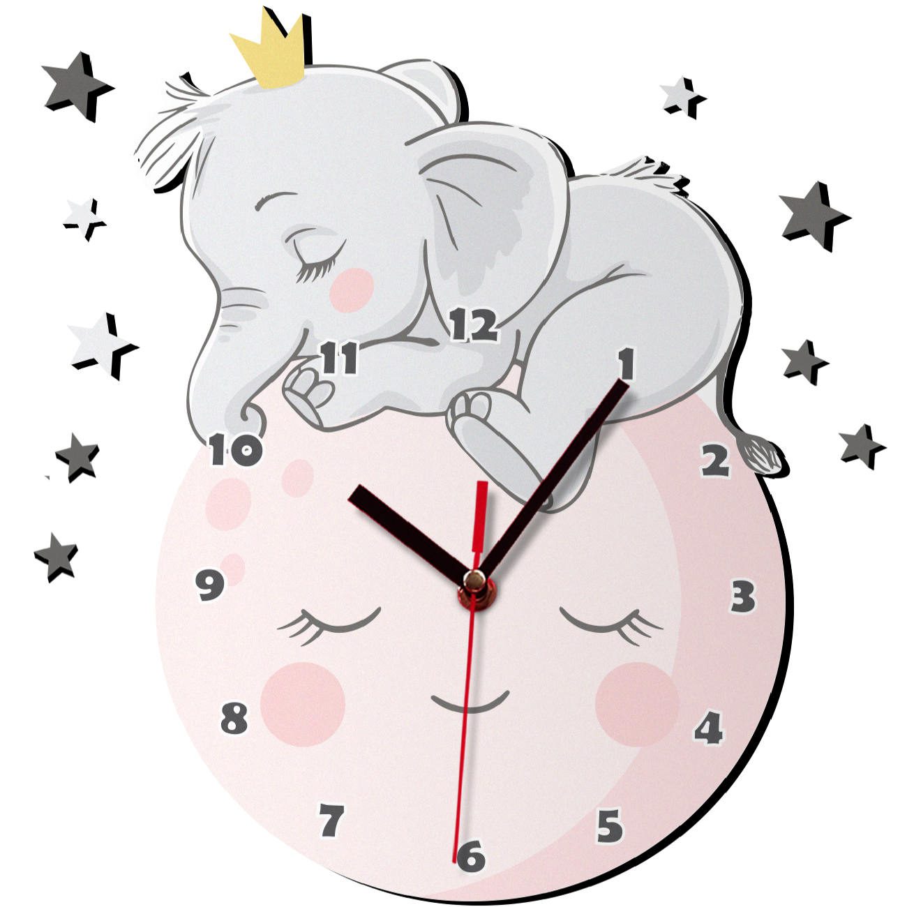 Price and Buy Wooden Wall Clock for Children’s Room with Elephant Design