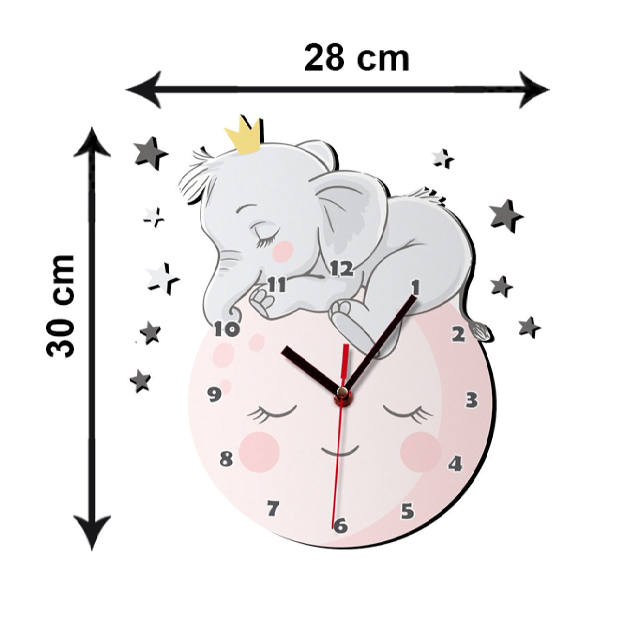 Price and Buy Wooden Wall Clock for Children’s Room with Elephant Design - Image 4