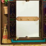 Price and Buy Wooden Wall-Mounted Mirror Key Holder with Traditional Opening Door Design - Image 3