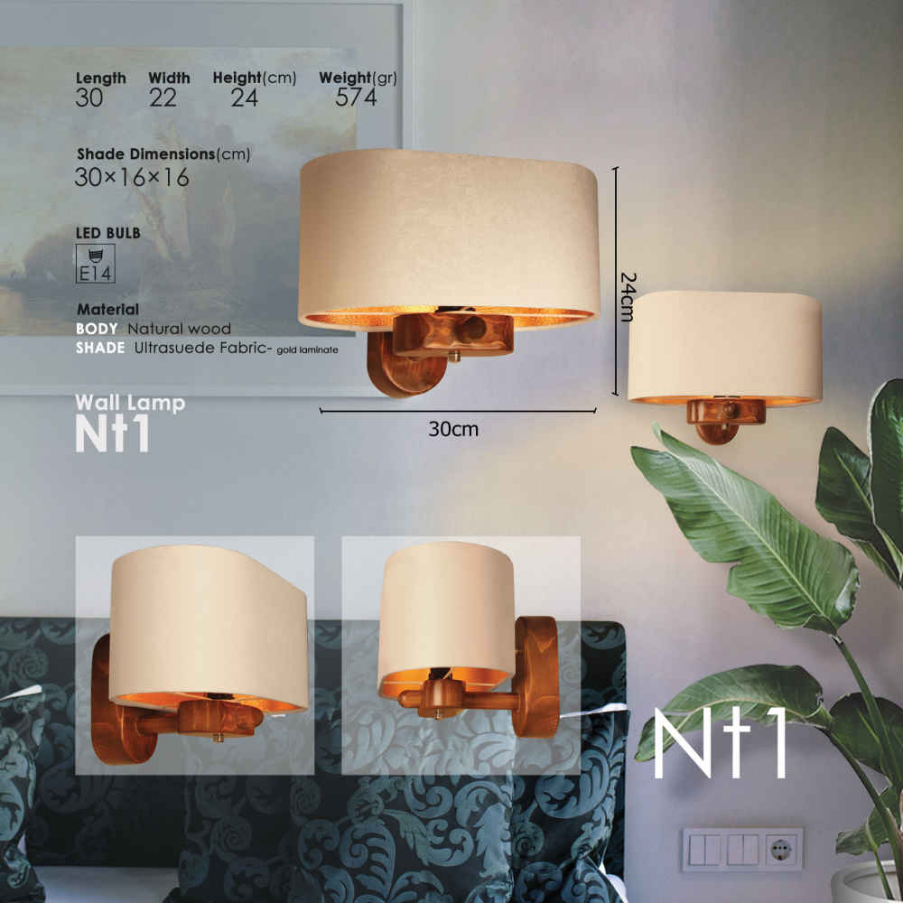 Price and Buy Wooden Wall Sconce Light Modern and Minimalist Style Cozy Aesthetic NT1 - Image 4