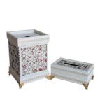 Price and Buy Wooden Waste Basket & Tissue Box Set – Afra