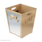 Price and Buy Wooden Waste Basket & Tissue Box Set – Bowtie Design - Image 4