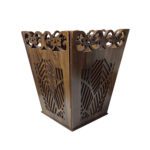 Price and Buy Wooden Waste Basket & Tissue Box Set – Leaf Design - Image 4