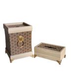 Price and Buy Wooden Waste Basket & Tissue Box Set – Rana