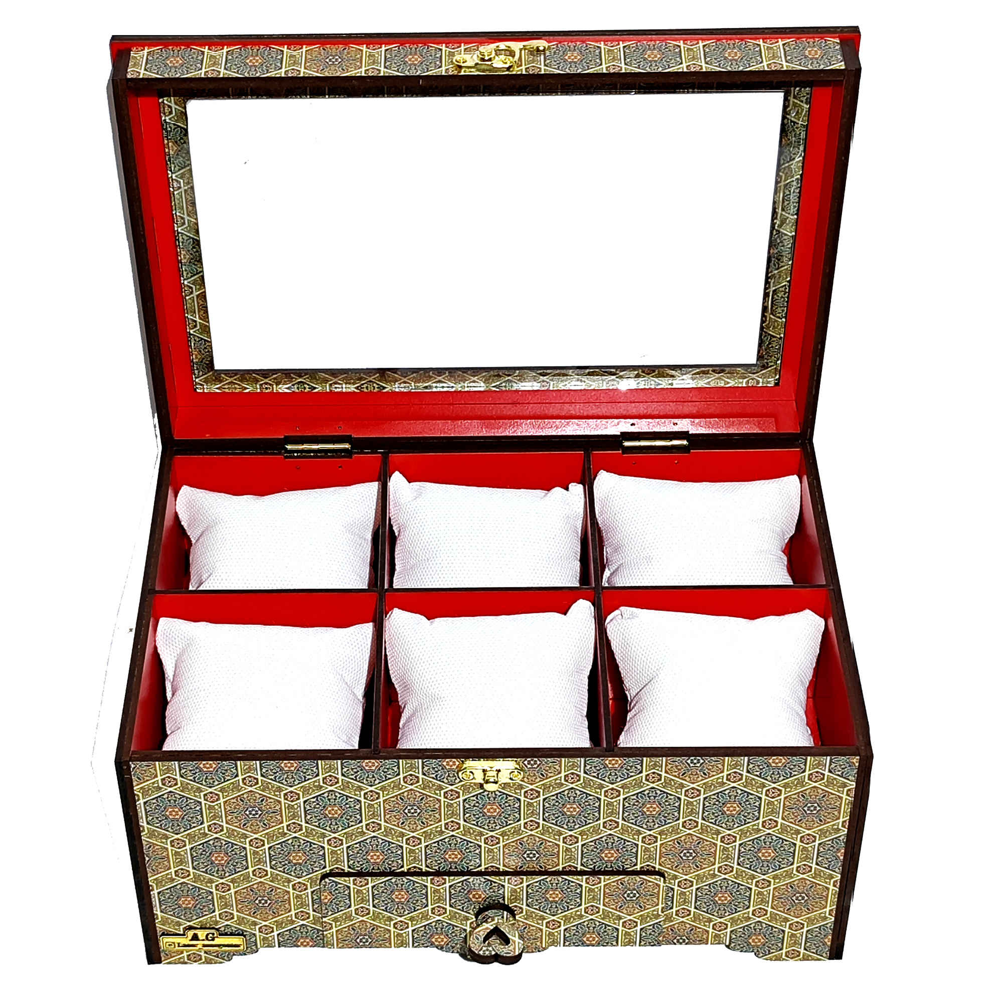 Price and Buy Wooden Watch Box – 6 Slots, Inspired by Persian Elegance - Image 3