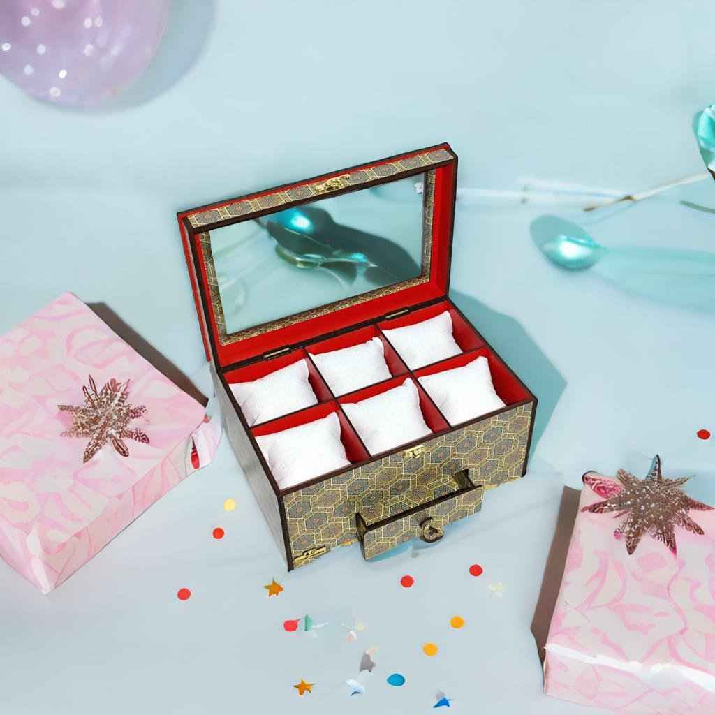 Price and Buy Wooden Watch Box – 6 Slots, Inspired by Persian Elegance - Image 4