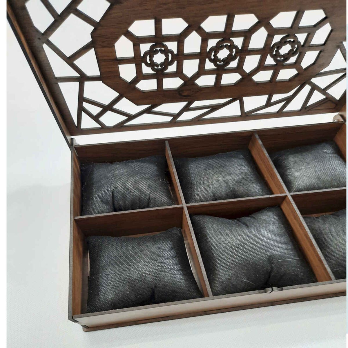 Price and Buy Wooden Watch Box with 6 Slots and Watch Pillows - Image 4