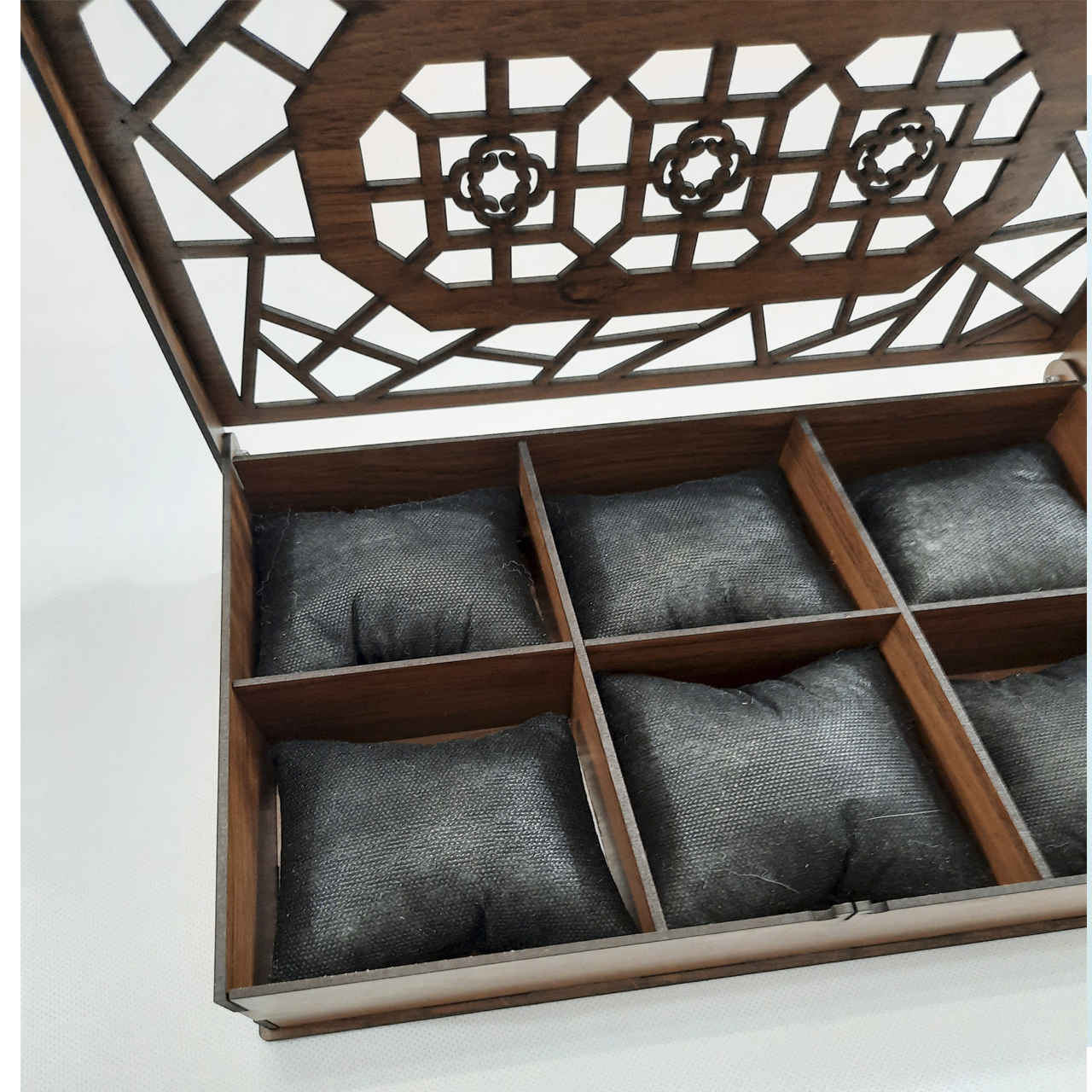 Price and Buy Wooden Watch Box with 6 Slots and Watch Pillows - Image 4
