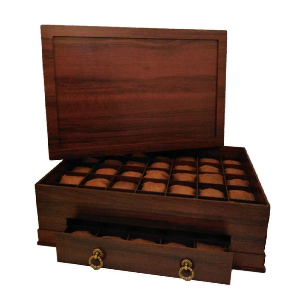 Price and Buy Wooden Watch Box with 60 Slots and Watch Pillows - Image 3