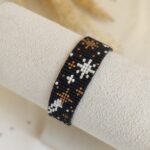 Price and Buy Woven Steel Beaded Bracelet for Women – Stars Pattern
