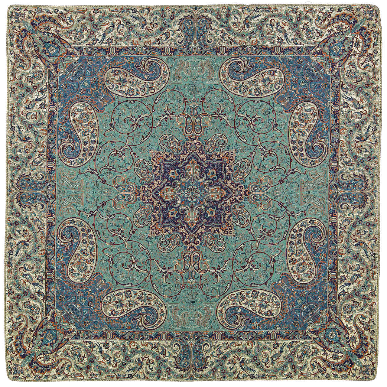 Price and Buy Yazd Termeh Tablecloth Luxurious with Persian Paisley Pattern Pardis