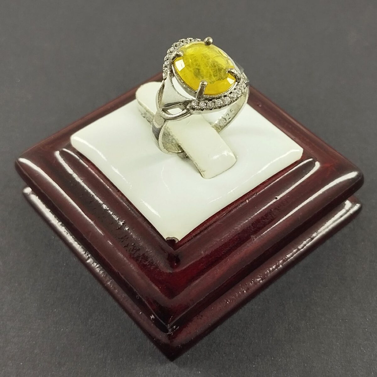 Price and Buy Yellow Citrine Silver Ring for Women Farideh - Image 3
