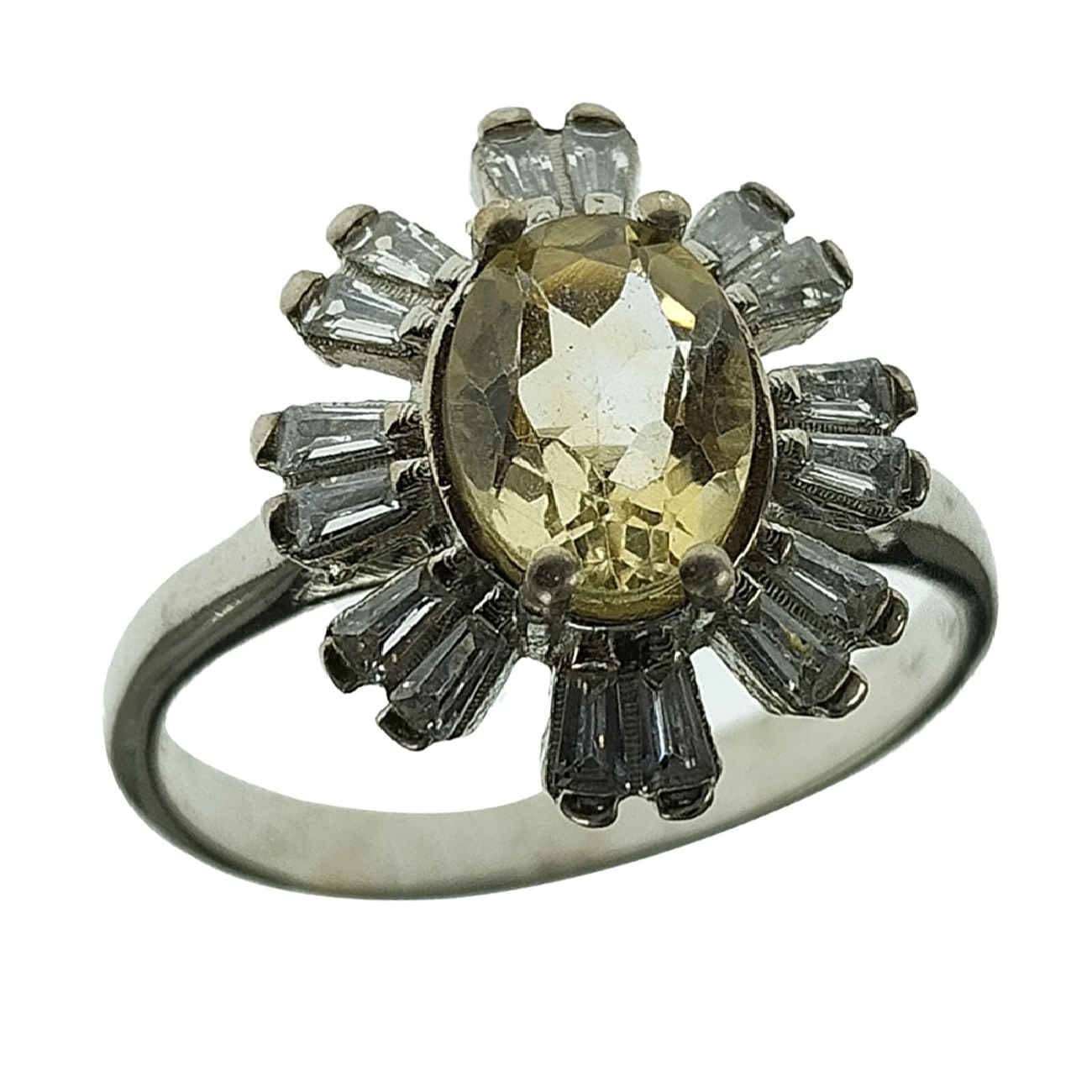 Price and Buy Yellow Citrine Silver Ring for Women Flower